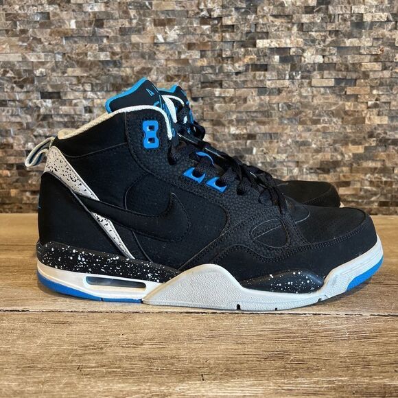 Nike Air Flight ’13 Mid Black Photo Blue 579961-001 Size 8 Jordan Pippen Uptempo - Picture 1 of 7